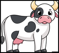 How to Draw an Easy Cow