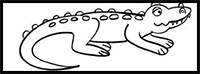 How to draw alligators by pencil