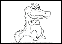 How to Draw a Cartoon Alligator