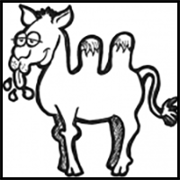 How to Draw Cartoon Camels with Easy Step by Step Drawing Tutorial