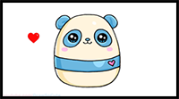 How to Draw a Cute Panda EASY | Squishy Squooshems
