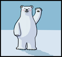 How to Draw a Cartoon Polar Bear