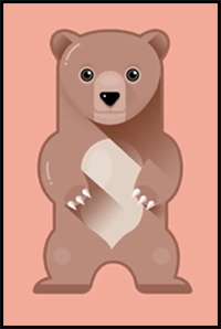 How to Draw a Bear - Brown Bear? Easy and Simple Drawing
