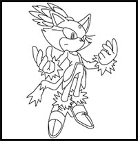 how to draw blaze the cat