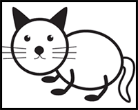 How to Draw a Simple Cat for Kids