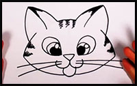 how to draw a cute kitten