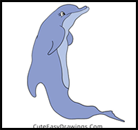 How to Draw a Dolphin Easy Step by Step