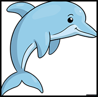 How to Draw an Easy Dolphin for Kids