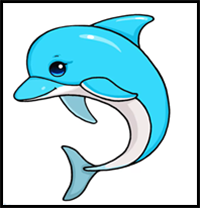 How to Draw a Dolphin Easy
