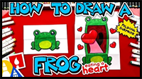 How to Draw a Frog Eating a Heart Folding Surprise