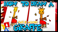 How to Draw a Fall and Winter Giraffe