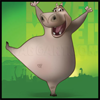 How to Draw Gloria from Madagascar