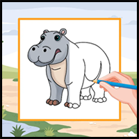 How to Draw a Hippopotamus – A Step-by-Step Guide from Mimi Panda