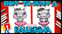 How to Draw a Ballerina Hippo
