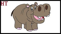 How to Draw a Cute Hippo Easy Step by Step