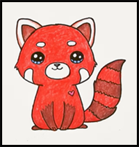 How to Draw a Red Panda