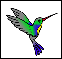 How to Draw a Hummingbird