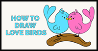 How to Draw Love Birds