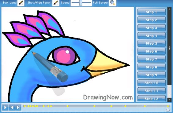 How



  to draw peacocks