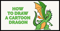 how to draw a cartoon dragon