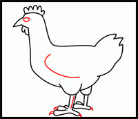 how to draw a chicken