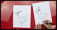 how to draw a chicken