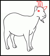 how to draw a goat