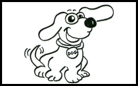 How to Draw Cartoon Dogs Step by Step Drawing Tutorial for Kids 