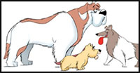 how to draw cartoon dogs