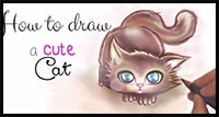 how to draw a cute cat