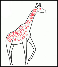 how to draw a giraffe
