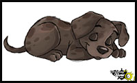 how to draw a puppy step by step