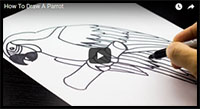 how to draw a parrot