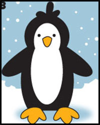 how to draw a penguin