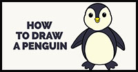 how to draw a penguin