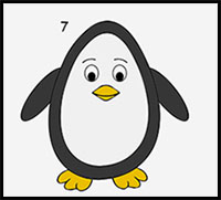 how to draw a penguin