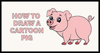 How to Draw a Cartoon Pig