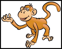 how to draw a monkey