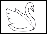 how to draw a swan