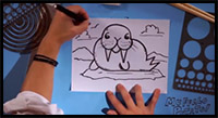 how to draw a walrus