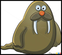 how to draw a walrus