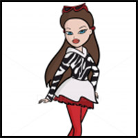 How to Draw Meygan Kool Katz, Bratz