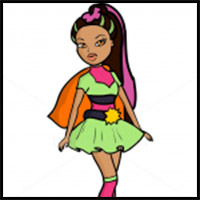 How to Draw Yasmin Action Heroez, Bratz