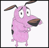 How to Draw Courage the Cowardly Dog