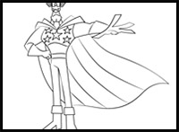 How to Draw Major Glory from Dexter's Laboratory