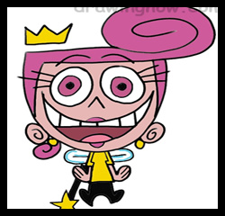 How to draw Wanda : Fairly Odd Parents Step by Step Drawing Lessons