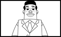 How to Draw Norm from Phineas and Ferb