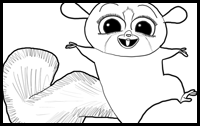 How to Draw Mort from Penguins of Madagascar Step by Step Drawing Lesson
