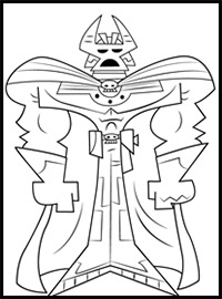 How to Draw Dark Laser from The Fairly OddParents