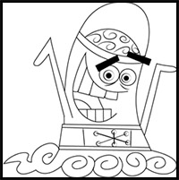 How to Draw Mark Chang from The Fairly OddParents